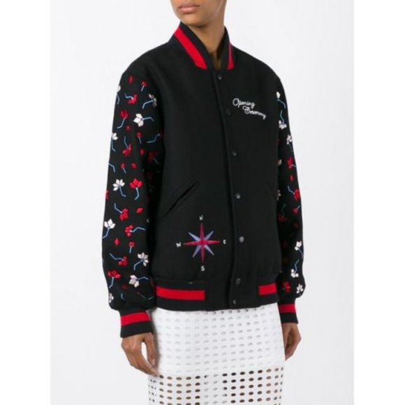 Opening Ceremony Varsity Wool Jacket Black XS NEW - Picture 3 of 5